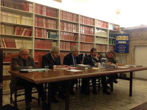 Da sinistra a destra: F.Malgeri, B. Ciccardini, A. Ciampani, A. Giovagnoli, G. Sangiorgi