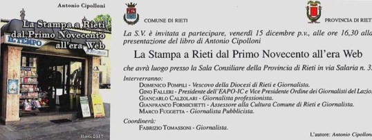 Invito presentazione libro