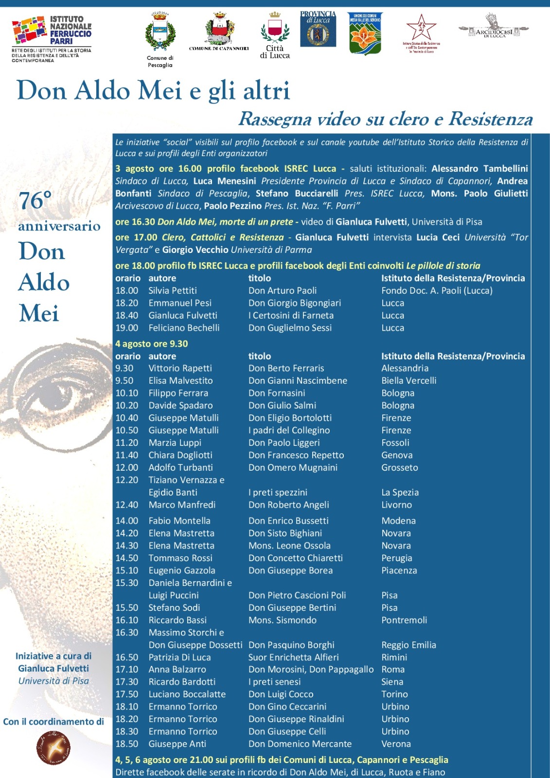 rassegna video, testimoni e autori